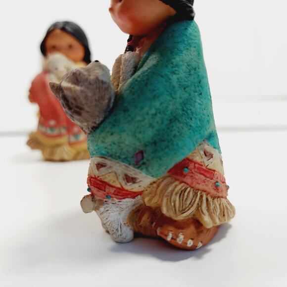 Vtg Friends Of The Feather Figurines Enesco Lot Little Bird Hen Wolf Cares 90's - Picture 9 of 13